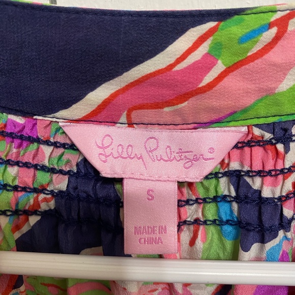 Lilly Pulitzer Elsa Silk Blouse Top Small - Picture 5 of 7